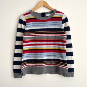 Kew 159 Wool Multicolour Mixed Horizontal Stripe Crewneck Sweater